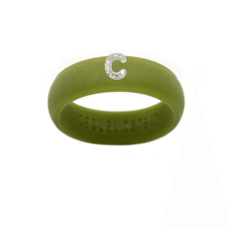 “C” Diamond Initial - Size 8