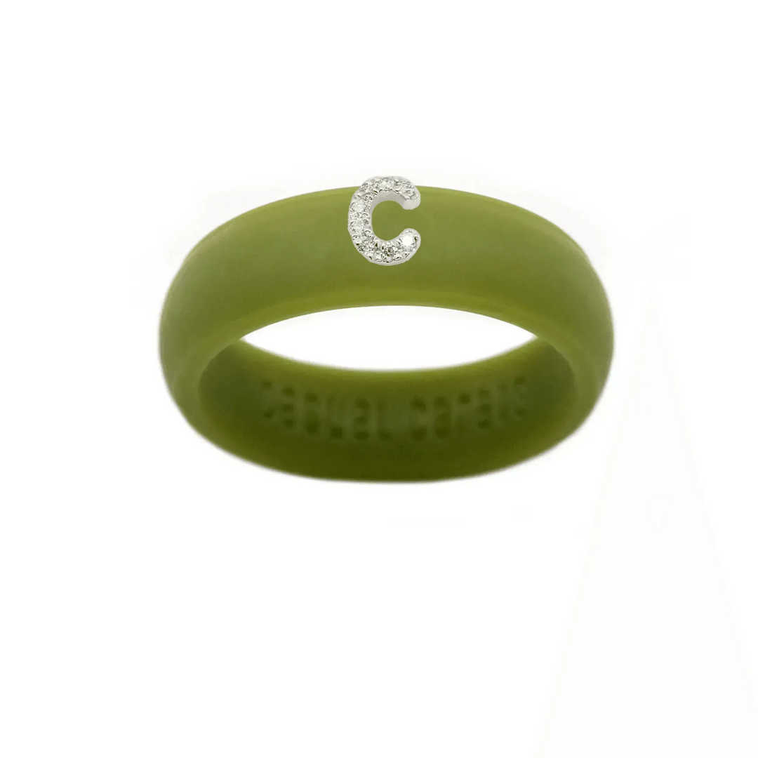 “C” Diamond Initial - Size 8
