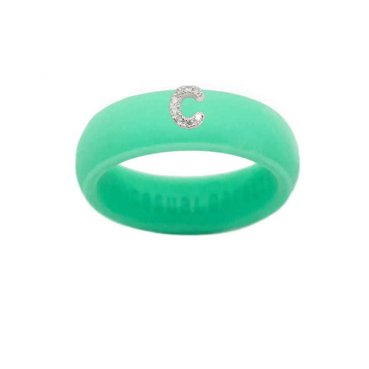 “C” Diamond Initial - Size 8