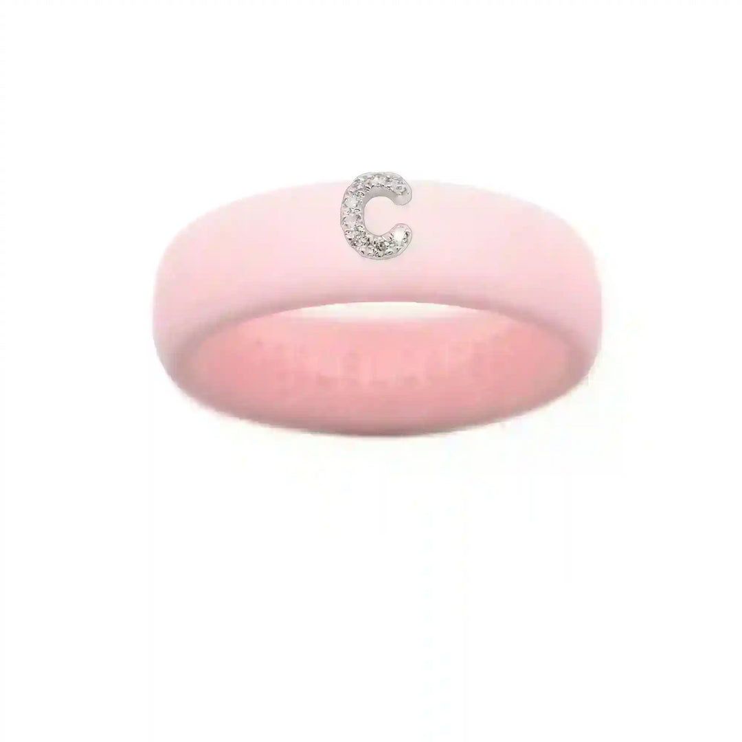 “C” Diamond Initial - Size 7