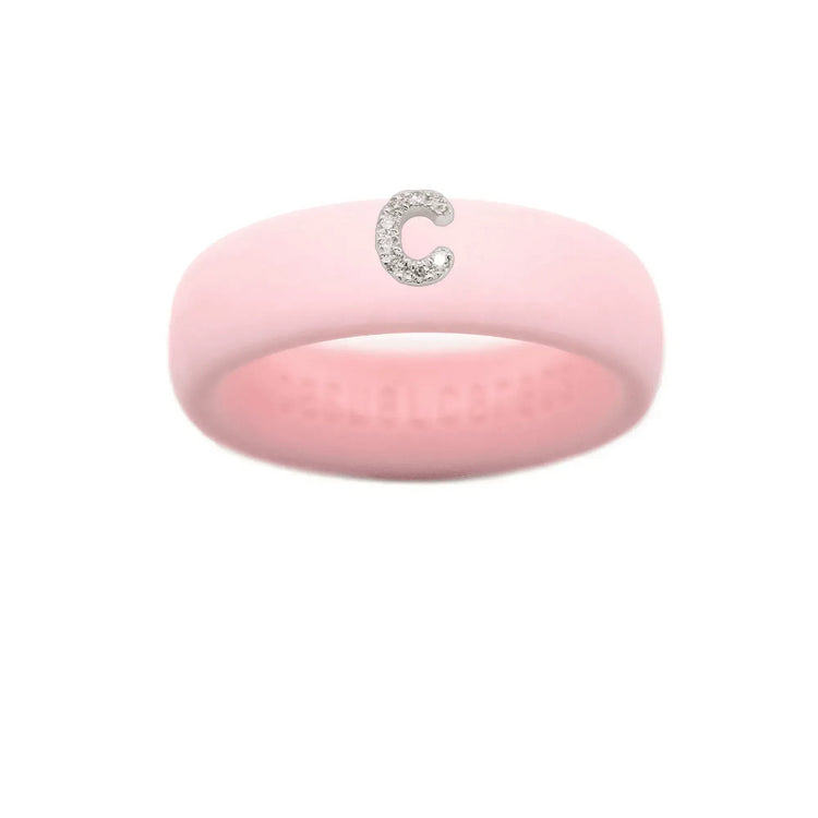 “C” Diamond Initial - Size 8