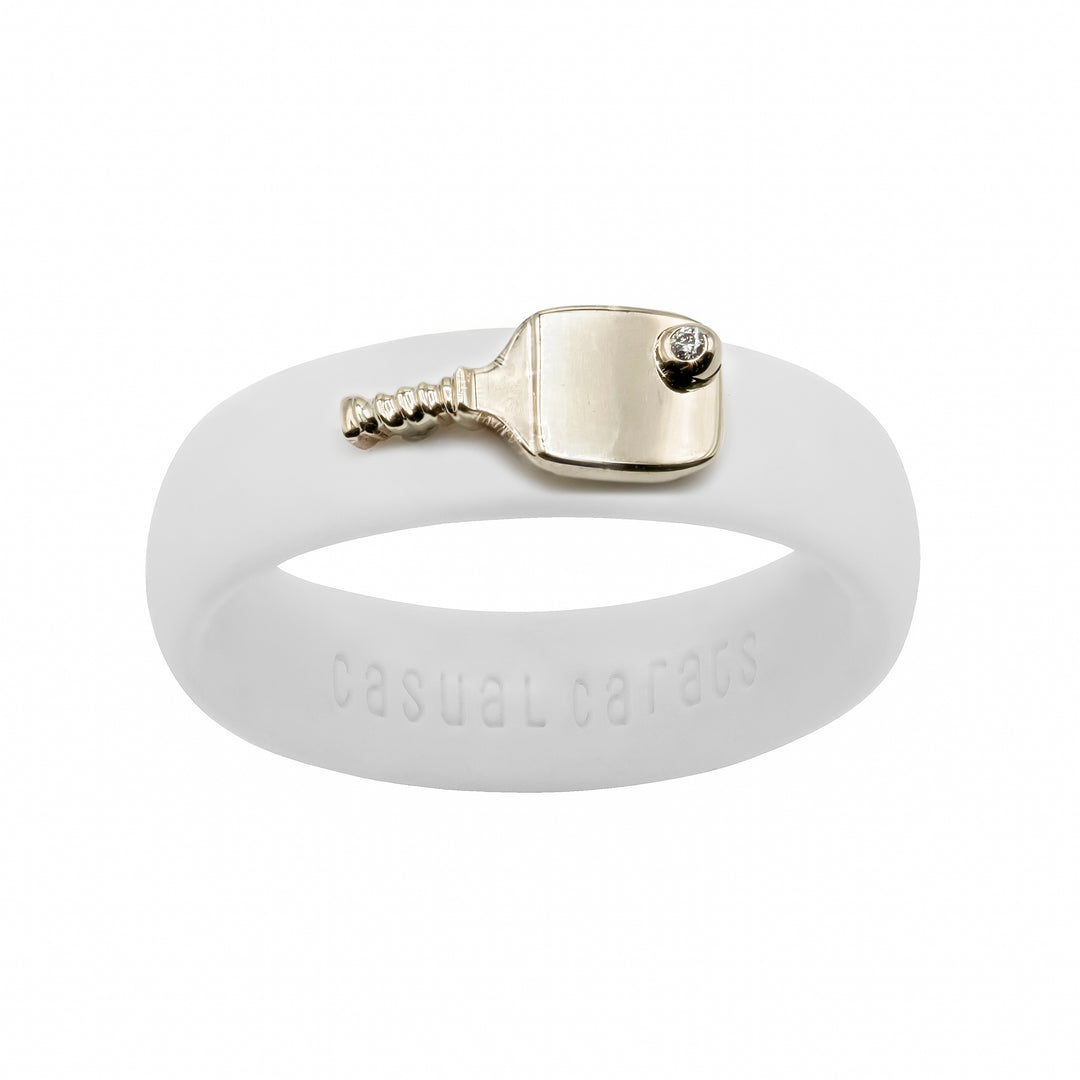 14K Pickleball Paddle Silicone Ring