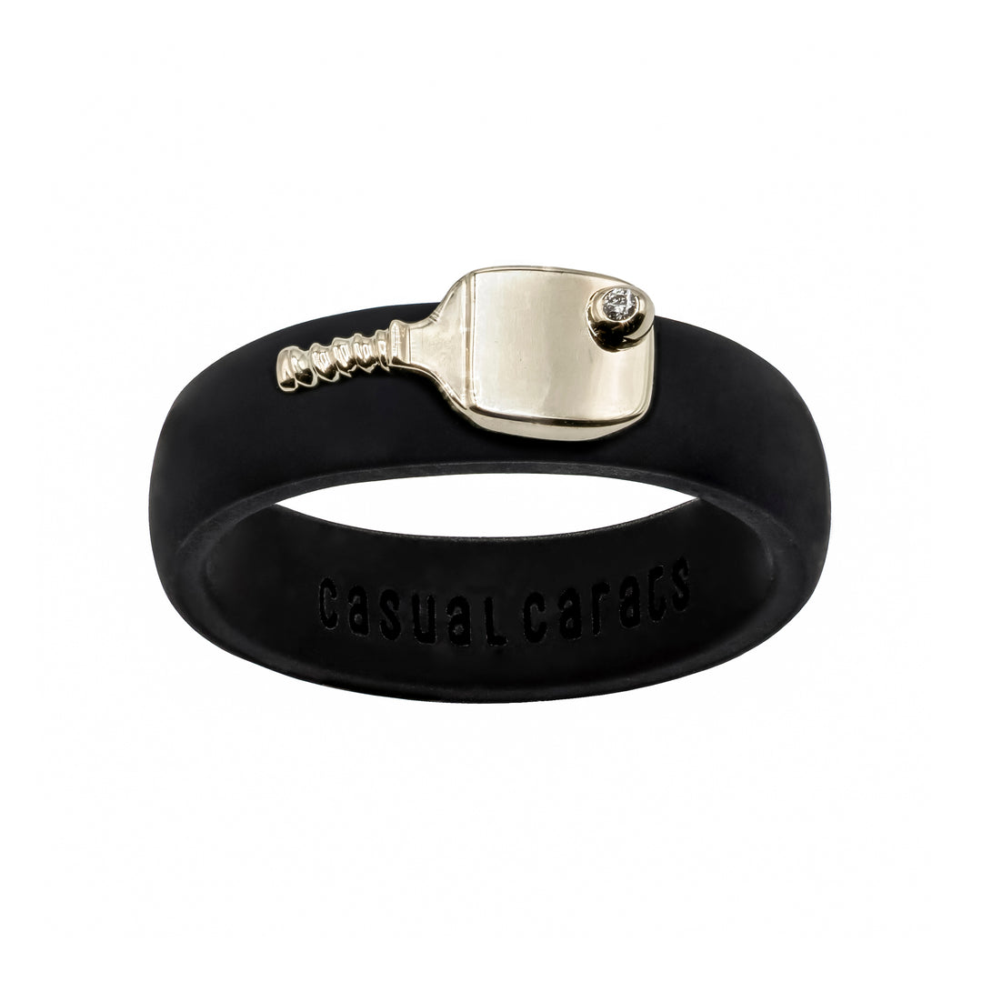 14K Pickleball Paddle Silicone Ring