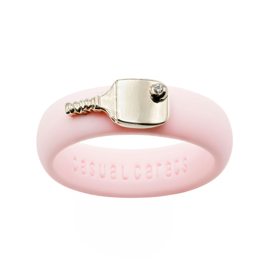 14K Pickleball Paddle Silicone Ring