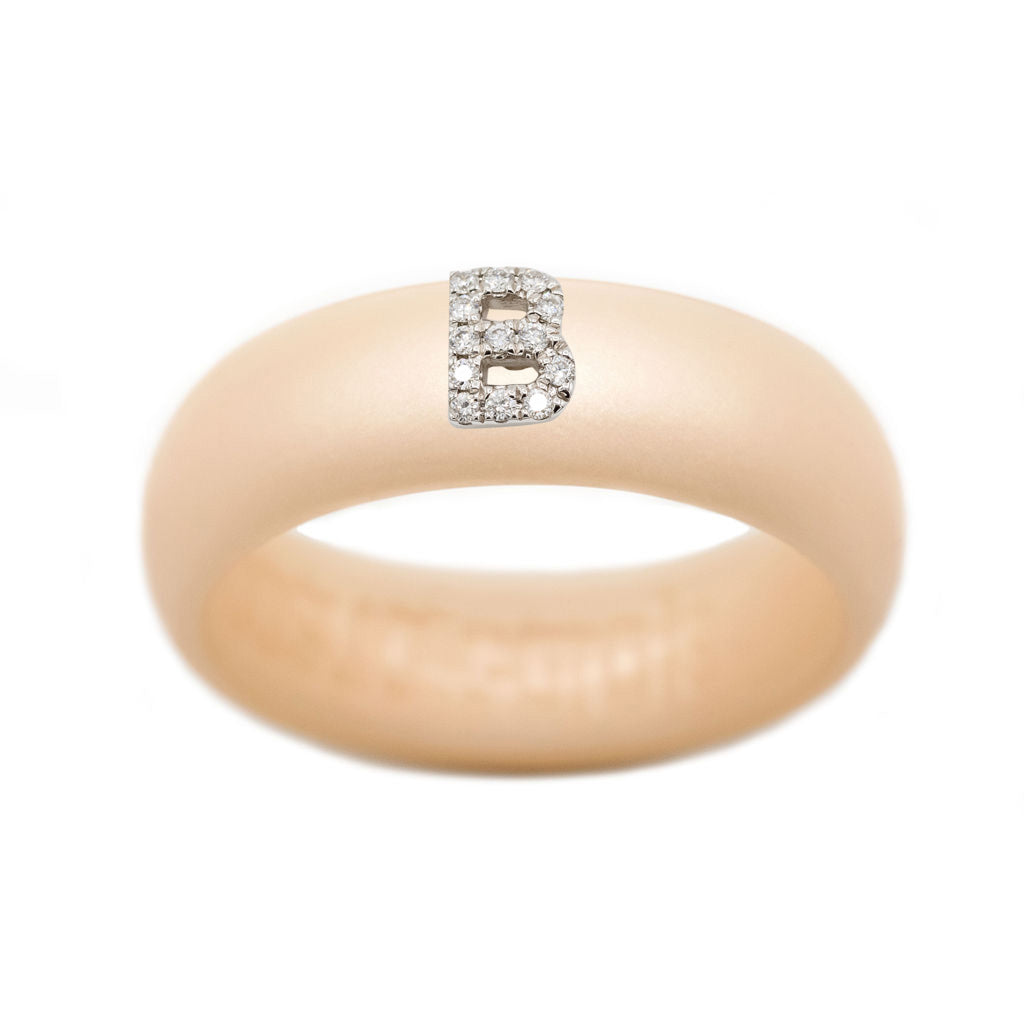 “B” Diamond Initial - Size 4