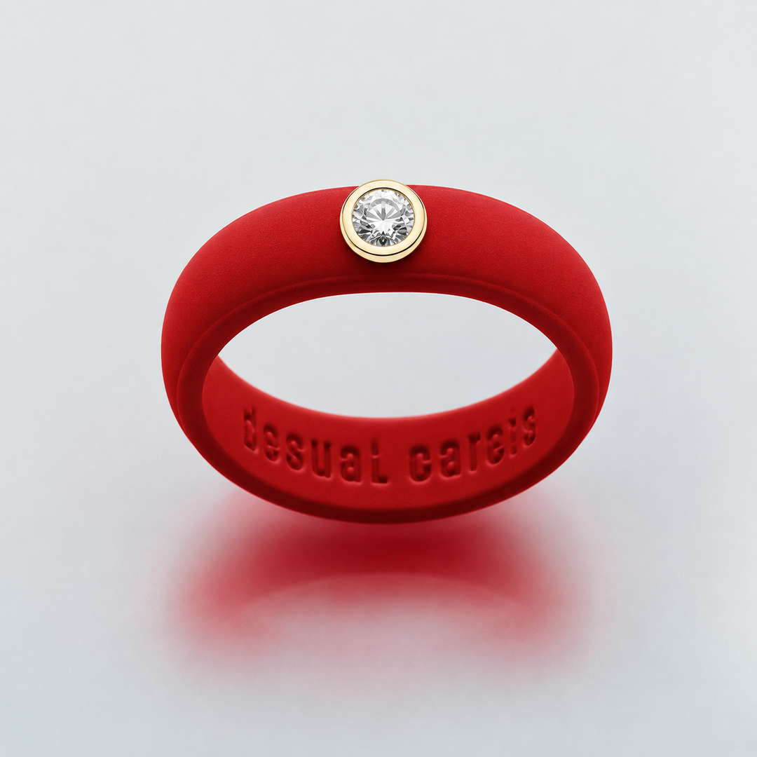 Crimson Diamond Silicone Ring