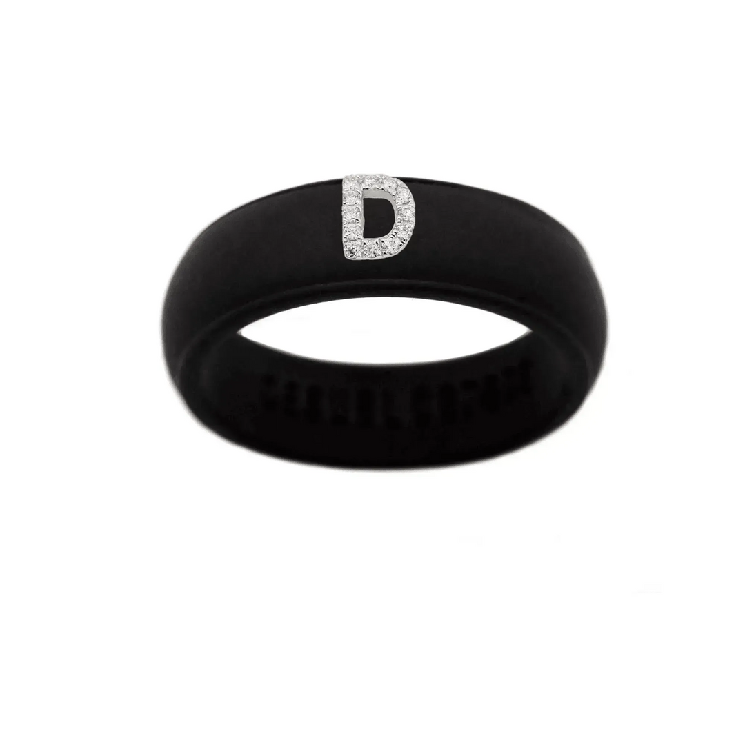 “D” Diamond Initial - Size 5