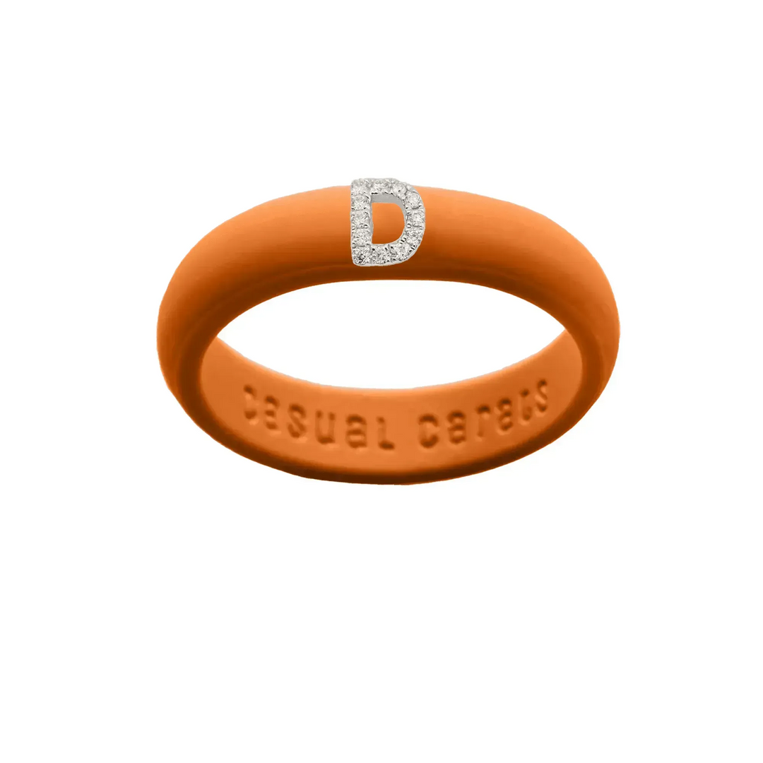 “D” Diamond Initial - Size 5