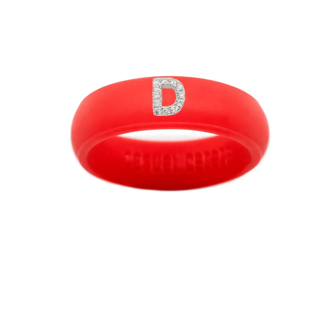 “D” Diamond Initial - Size 5