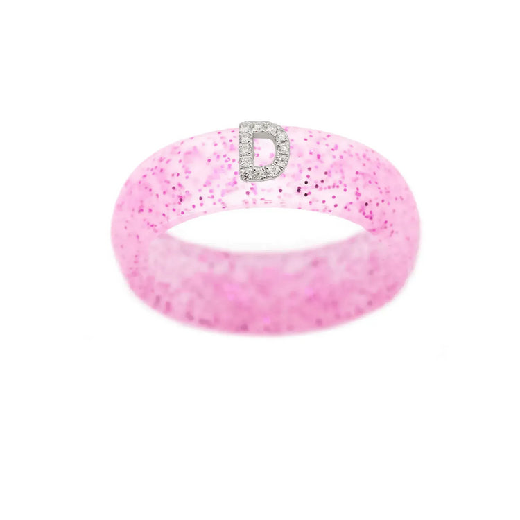 “D” Diamond Initial - Size 5