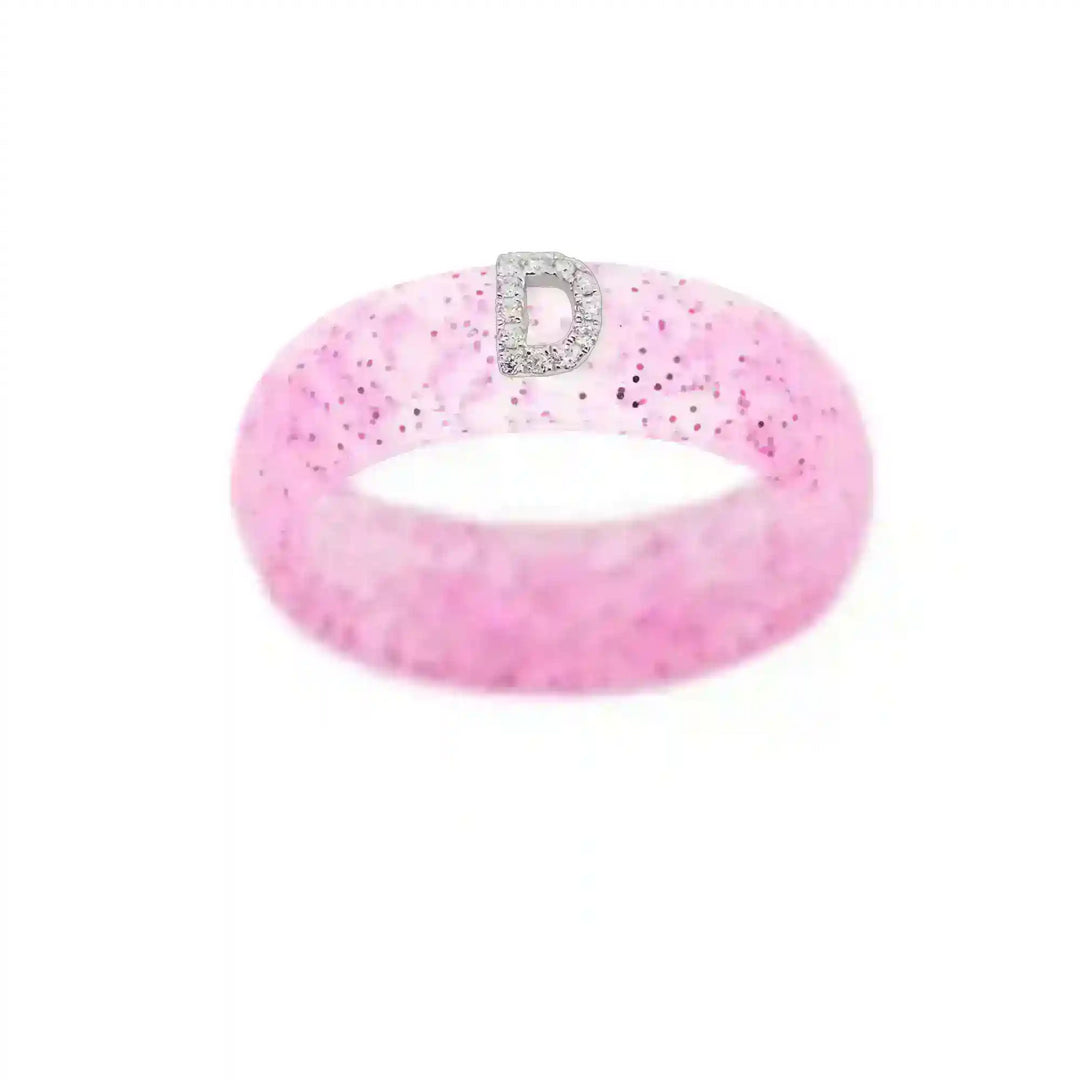 “D” Diamond Initial - Size 7