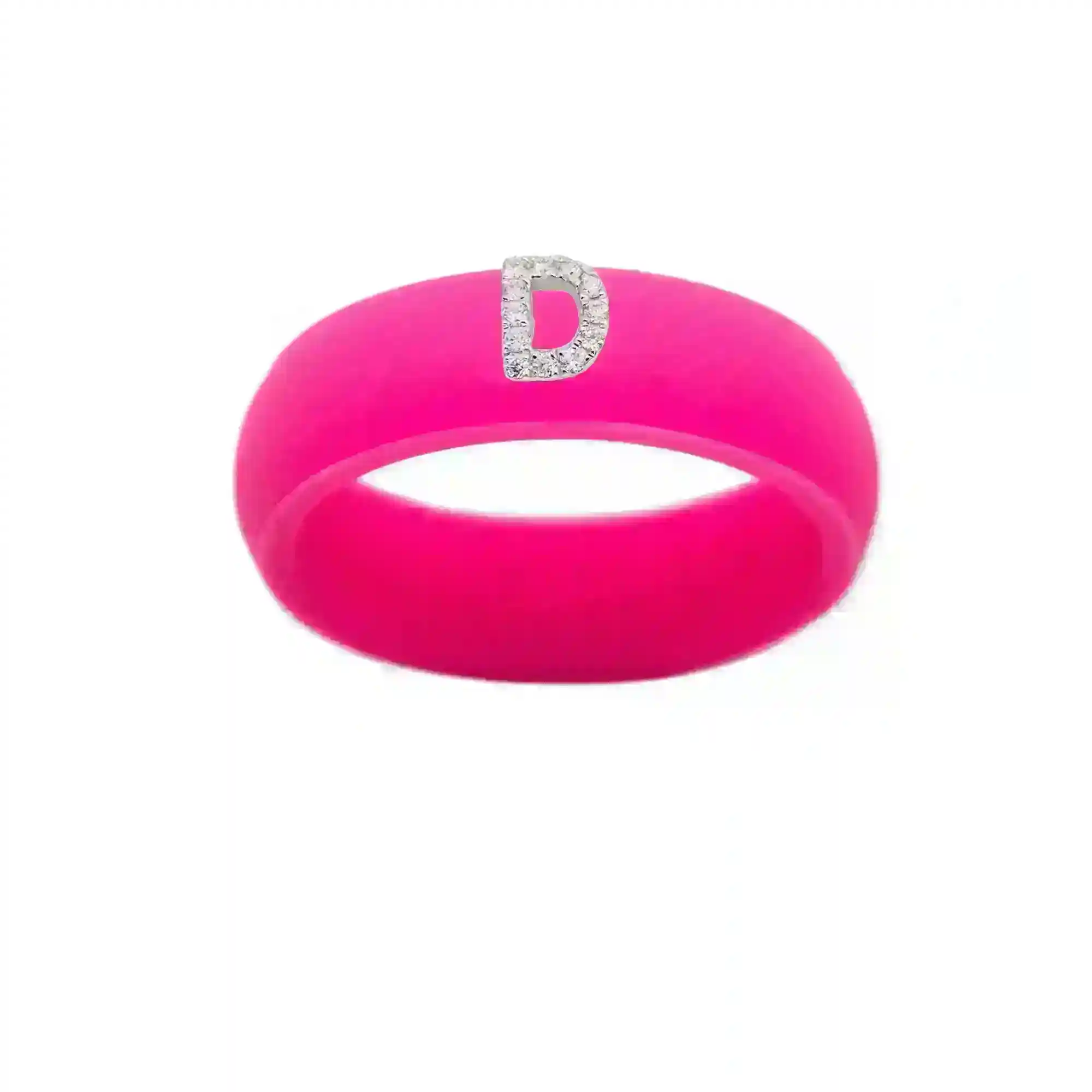 “D” Diamond Initial - Size 7