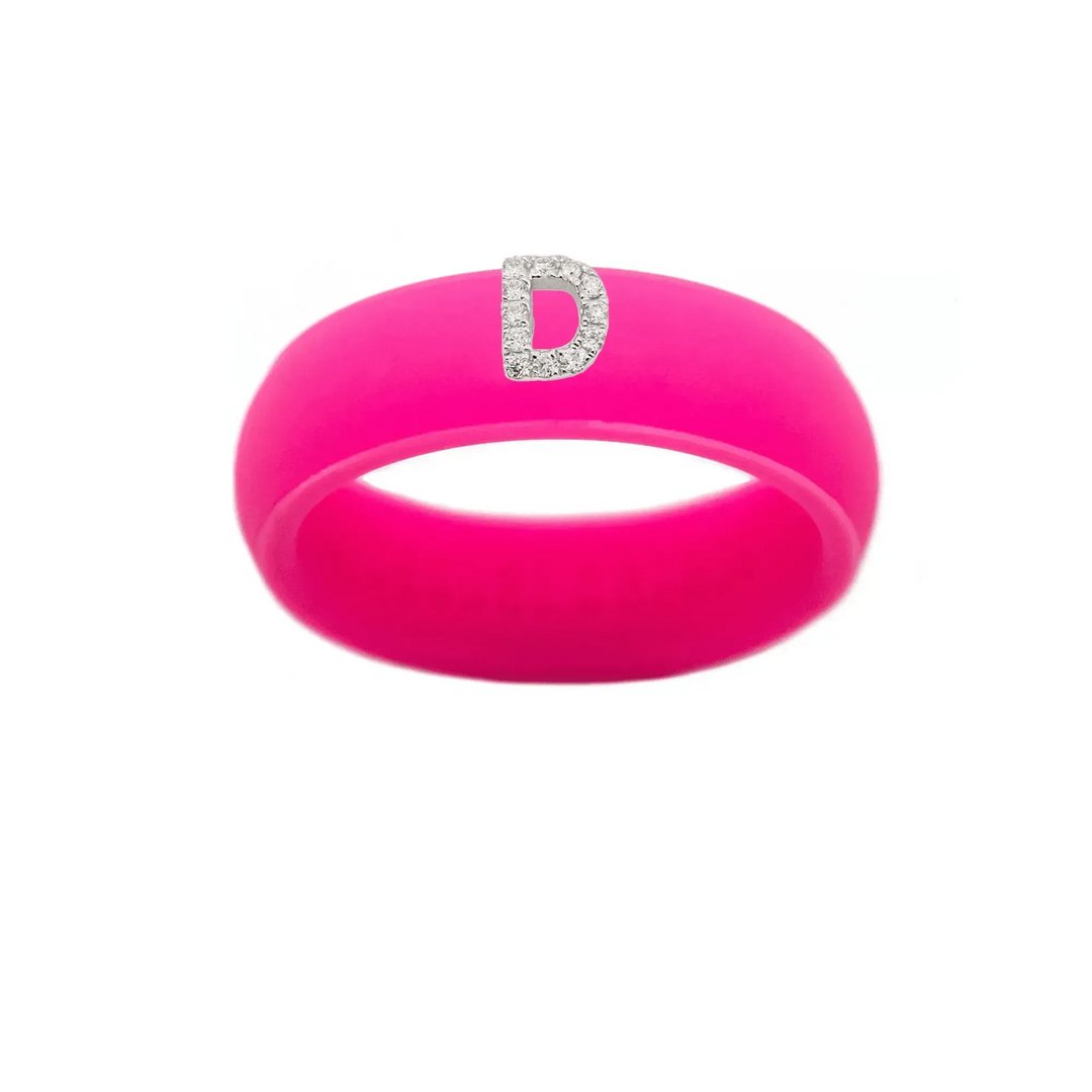 “D” Diamond Initial - Size 5