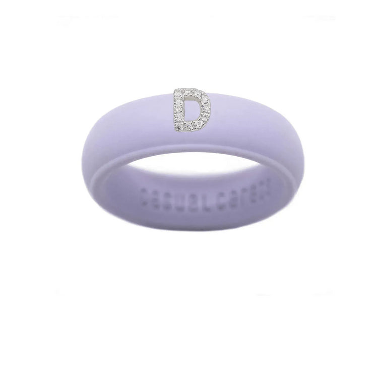 “D” Diamond Initial - Size 8