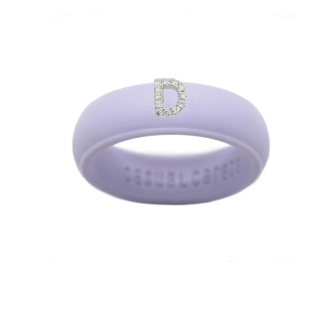 “D” Diamond Initial - Size 5