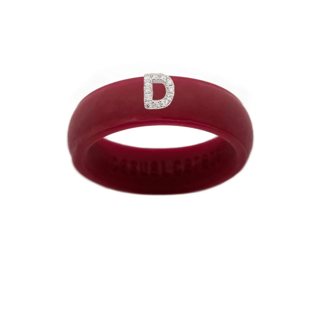 “D” Diamond Initial - Size 5