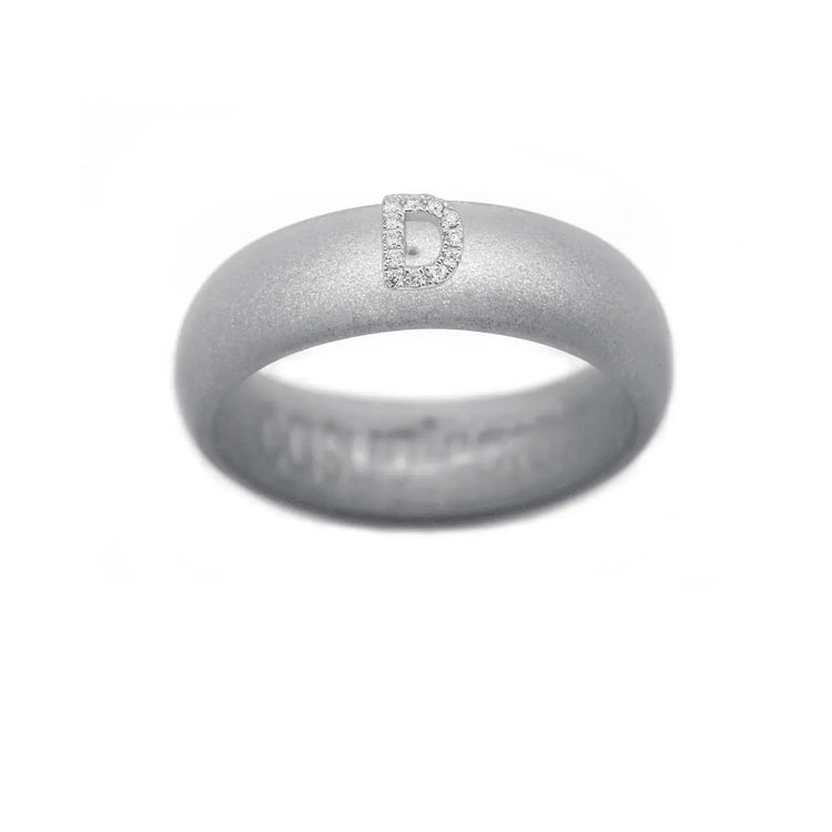“D” Diamond Initial - Size 5