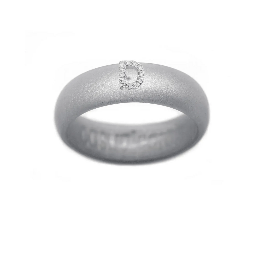 “D” Diamond Initial - Size 5