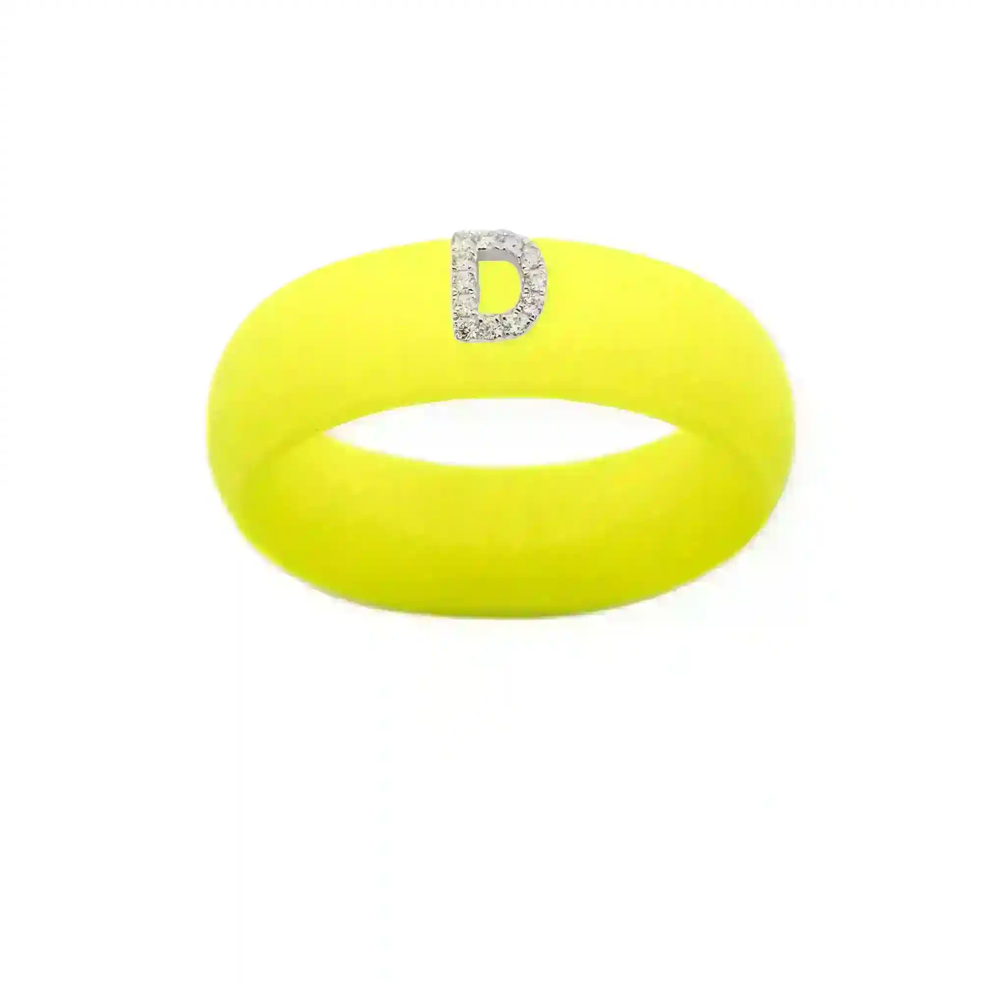 “D” Diamond Initial - Size 8