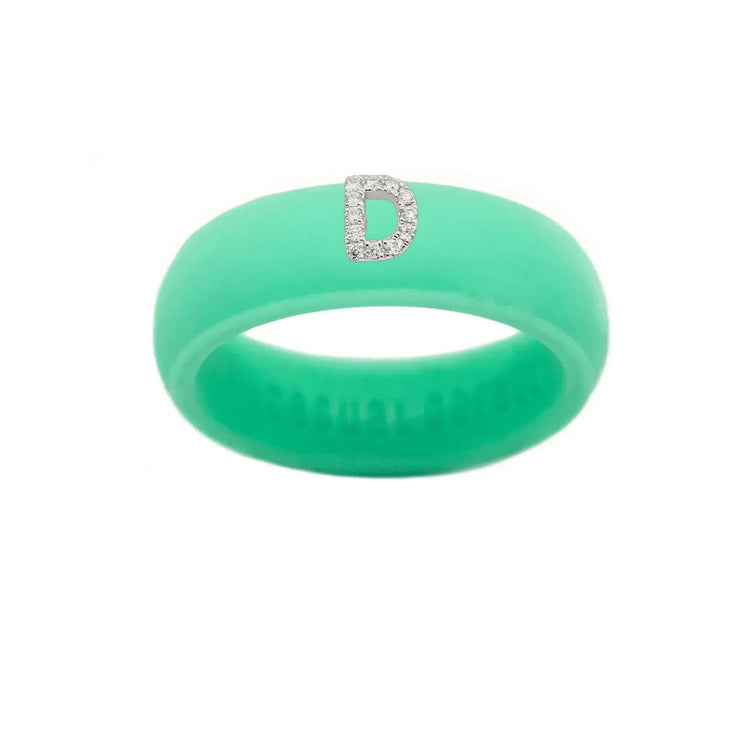 “D” Diamond Initial - Size 5