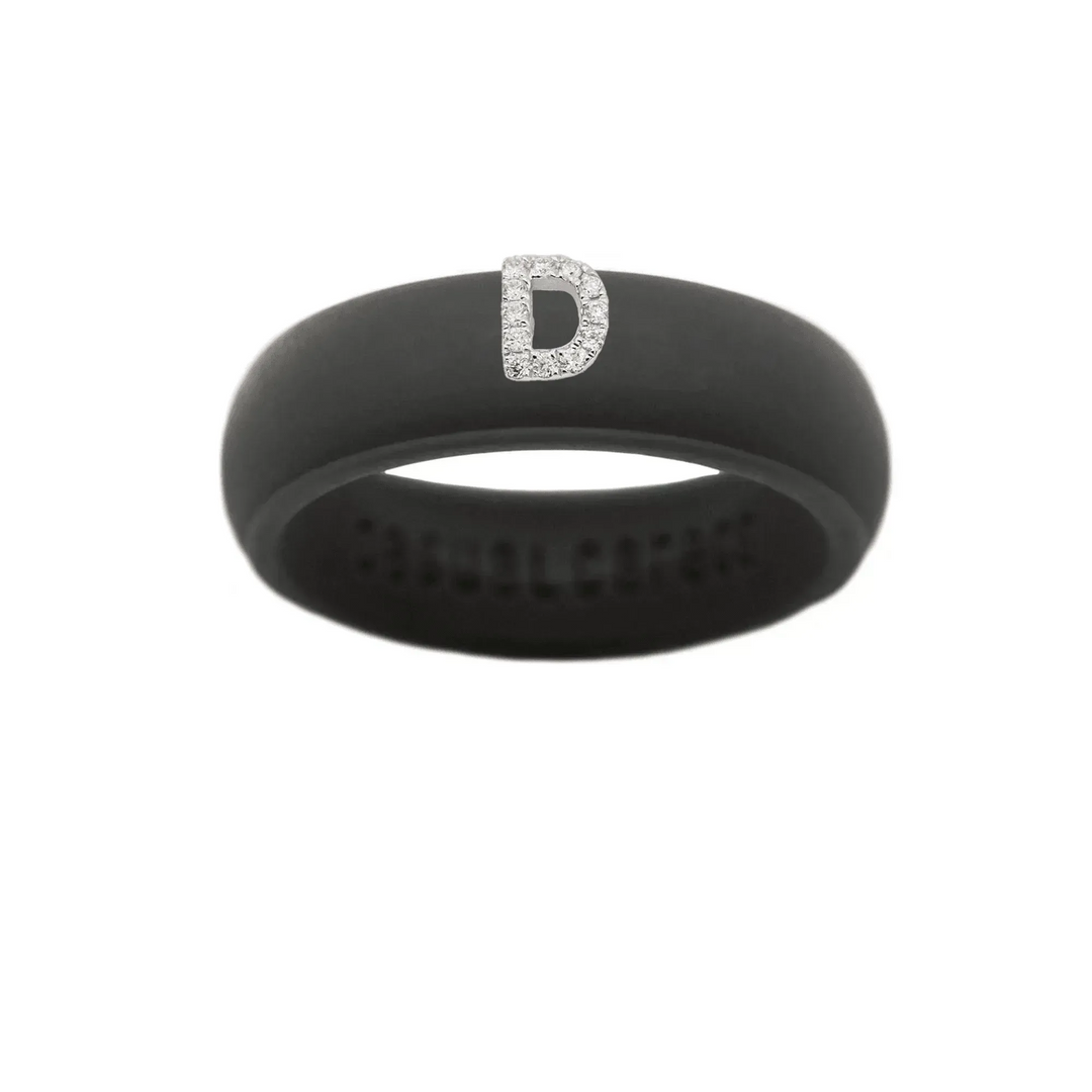 “D” Diamond Initial - Size 5