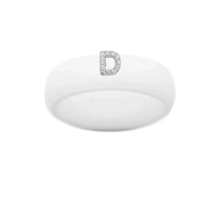 “D” Diamond Initial - Size 5