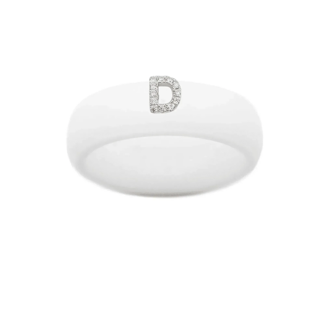 “D” Diamond Initial - Size 5