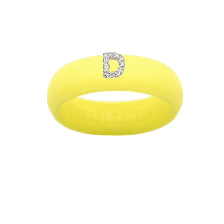 “D” Diamond Initial - Size 5