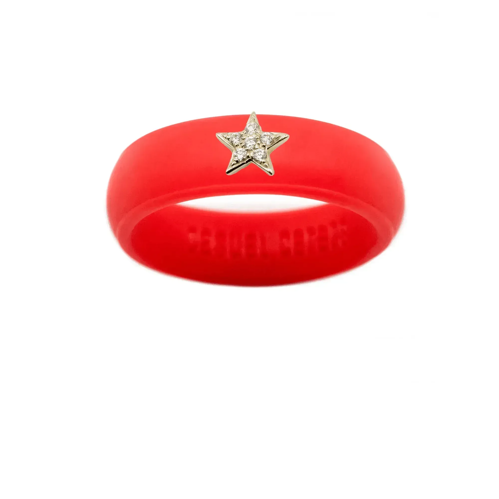 Diamond Star Silicone Ring - Size 4