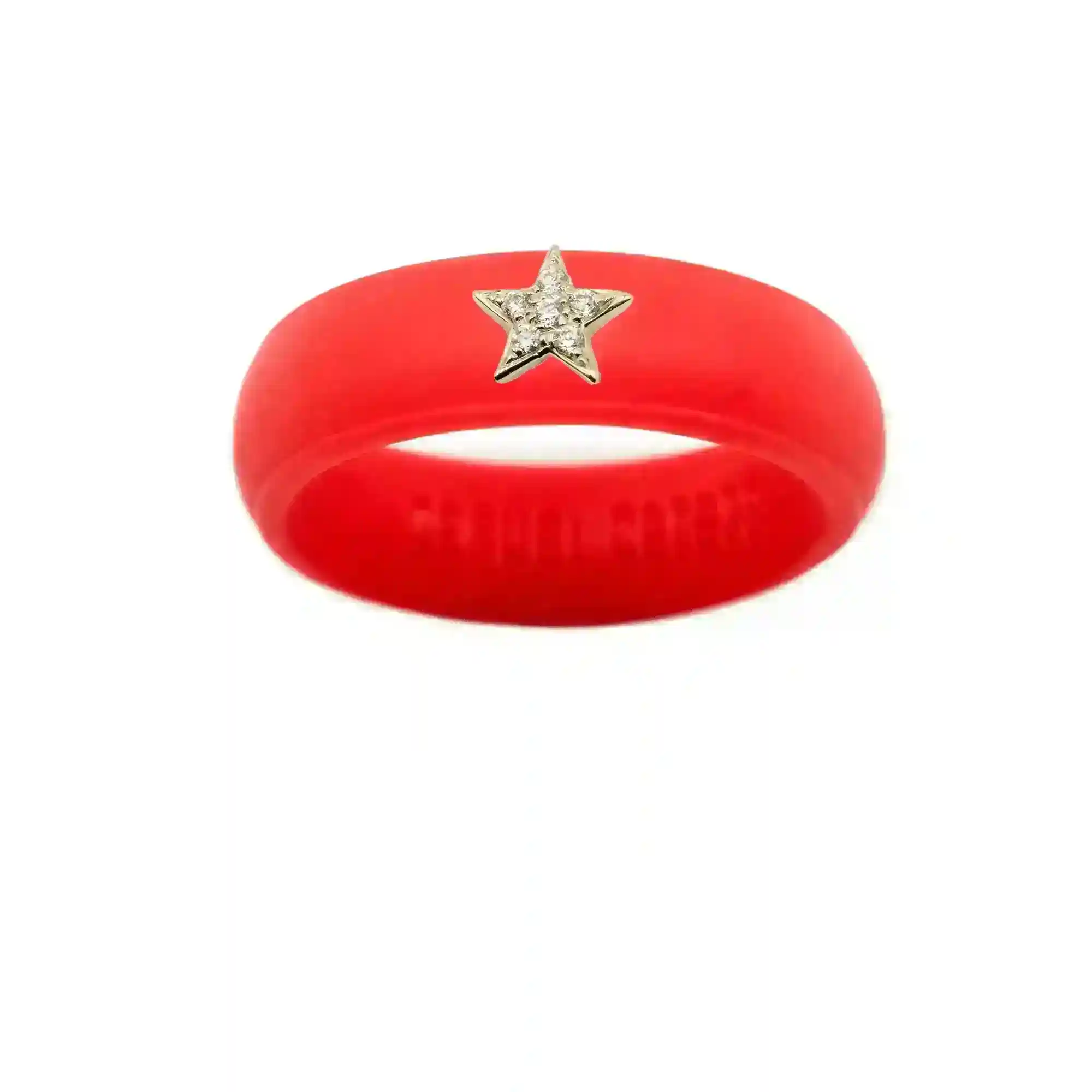 Diamond Star Silicone Ring - Size 6