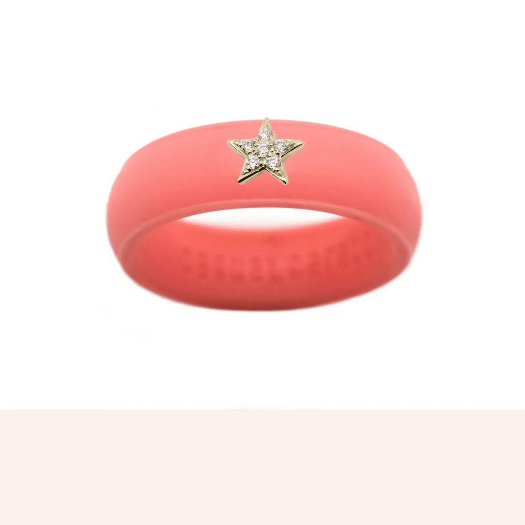 Diamond Star Silicone Ring - Size 4