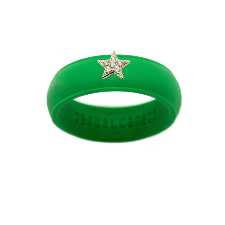 Diamond Star Silicone Ring - Size 8