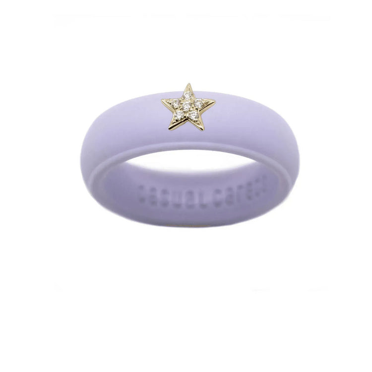 Diamond Star Silicone Ring - Size 9