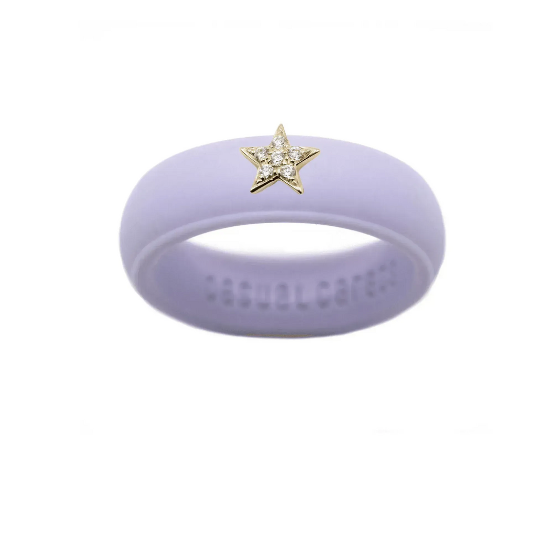 Diamond Star Silicone Ring - Size 4