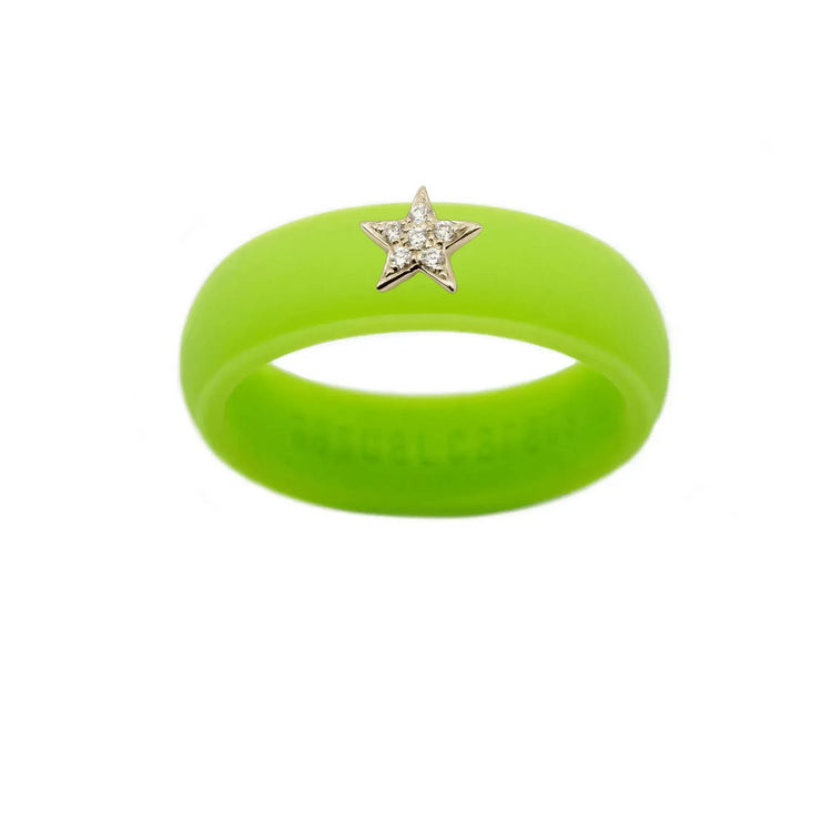 Diamond Star Silicone Ring - Size 8