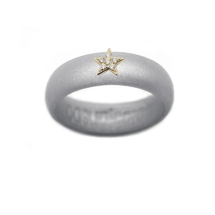 Diamond Star Silicone Ring - Size 9
