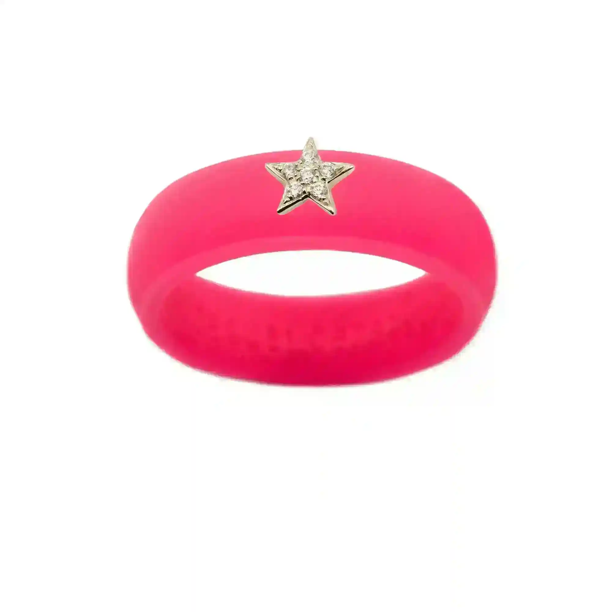 Diamond Star Silicone Ring - Size 7