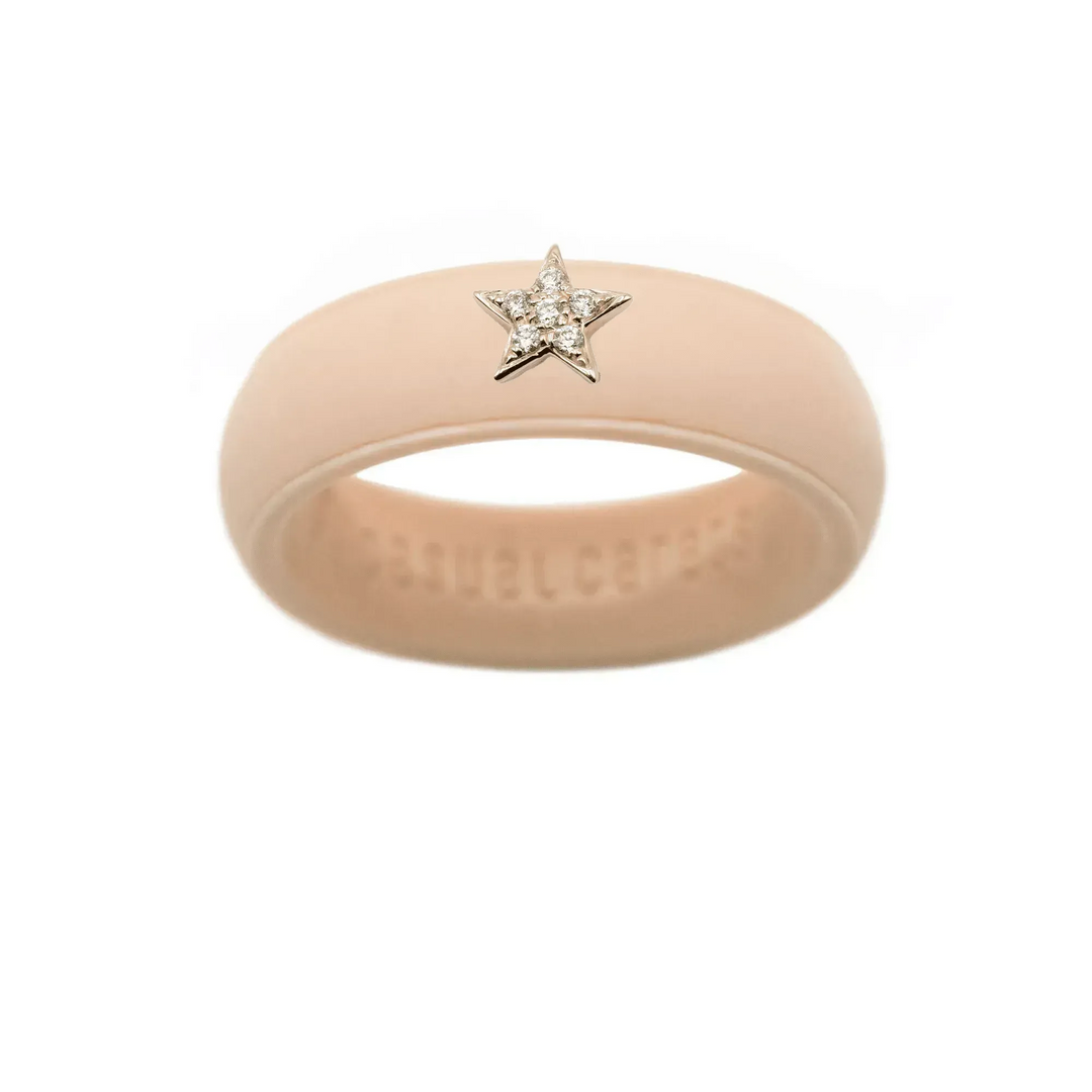 Diamond Star Silicone Ring - Size 7