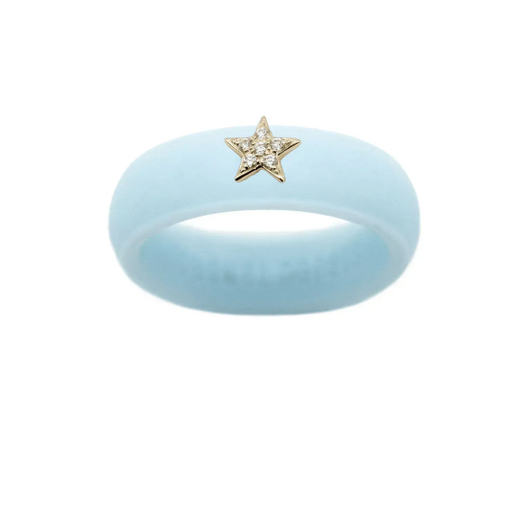 Diamond Star Silicone Ring - Size 4