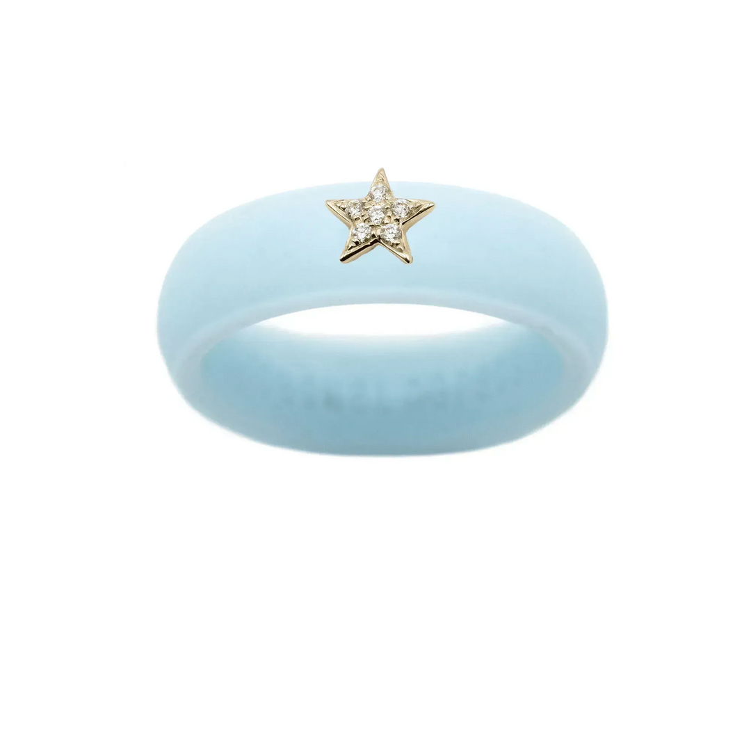 Diamond Star Silicone Ring - Size 4
