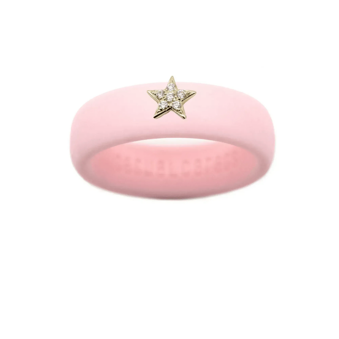 Diamond Star Silicone Ring - Size 7