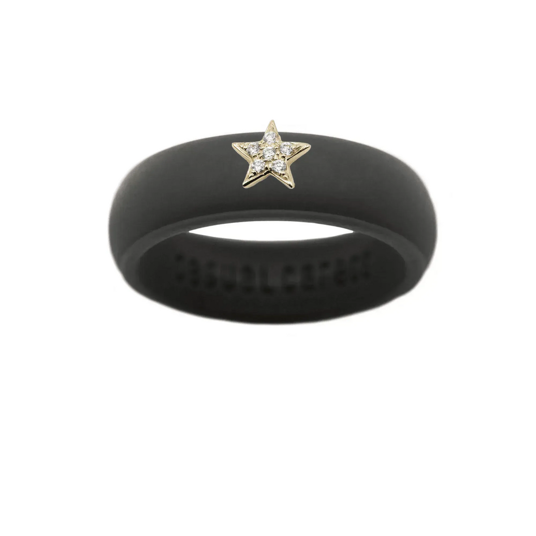 Diamond Star Silicone Ring - Size 4
