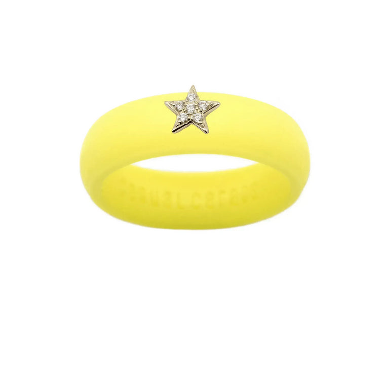 Diamond Star Silicone Ring - Size 9