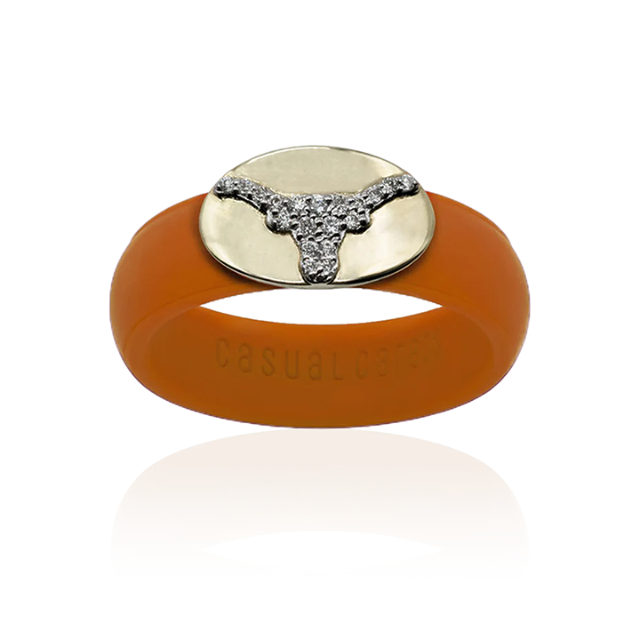 Diamond Texas Longhorn Ring