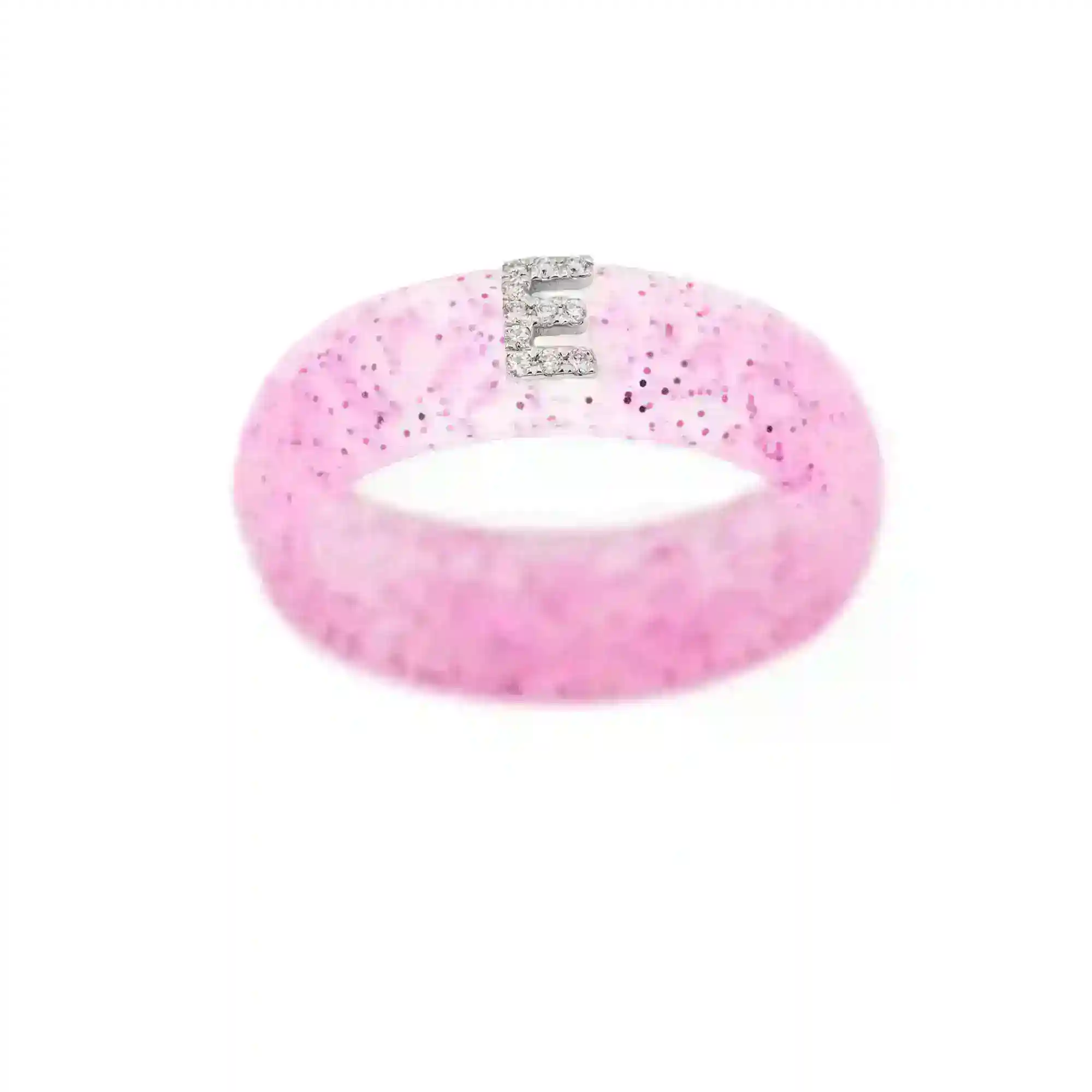 “E” Diamond Initial - Size 9