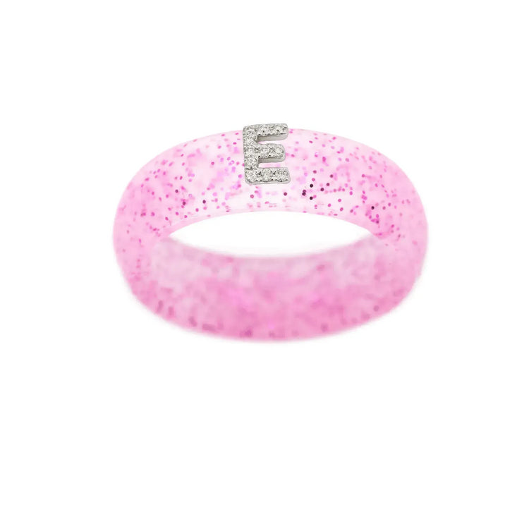 “E” Diamond Initial - Size 8