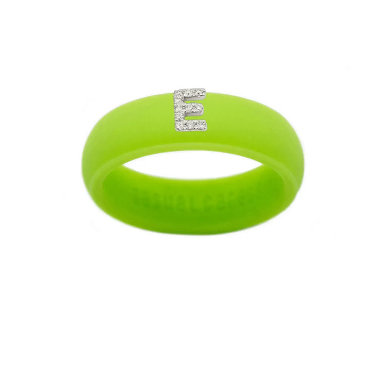 “E” Diamond Initial - Size 8