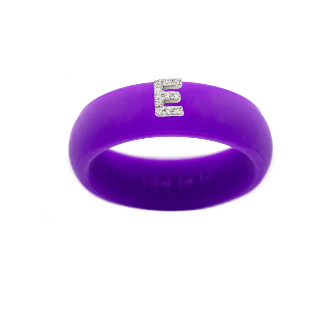 “E” Diamond Initial - Size 8