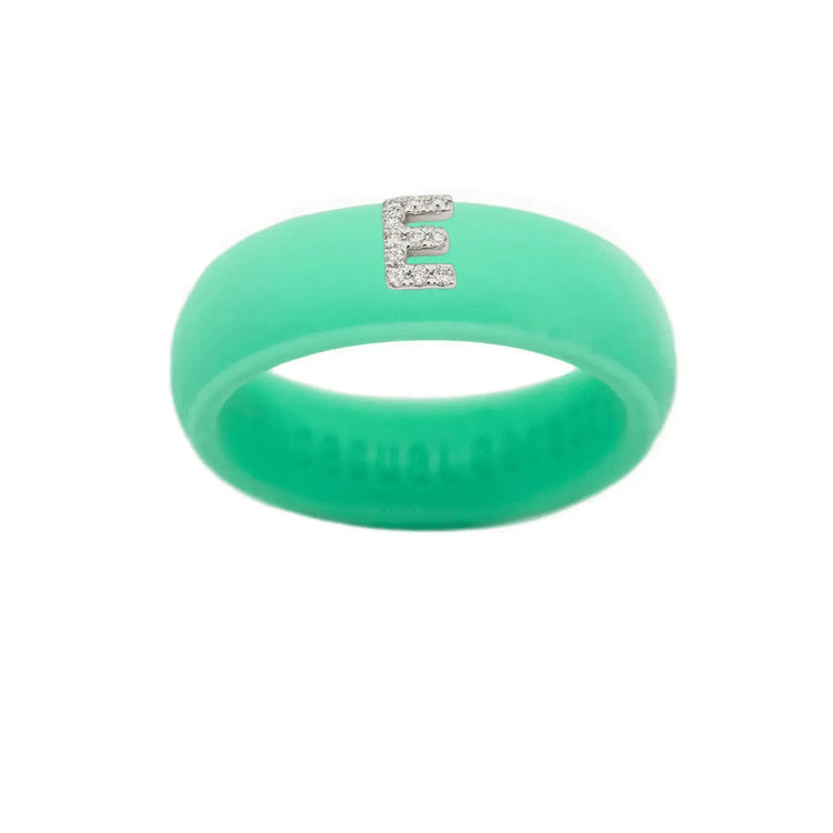 “E” Diamond Initial - Size 8