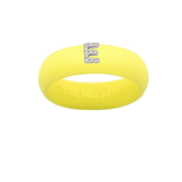 “E” Diamond Initial - Size 8